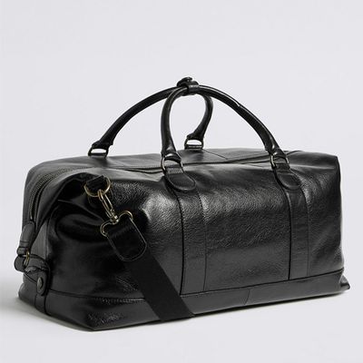 Black Casual Leather Holdall from M&S