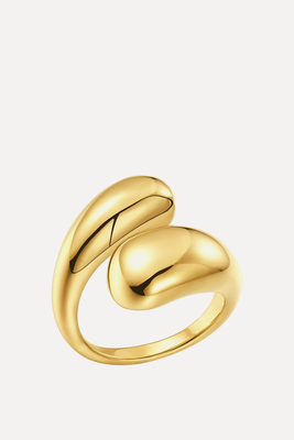 Chunky Gold Teardrop Ring  from FUNTE