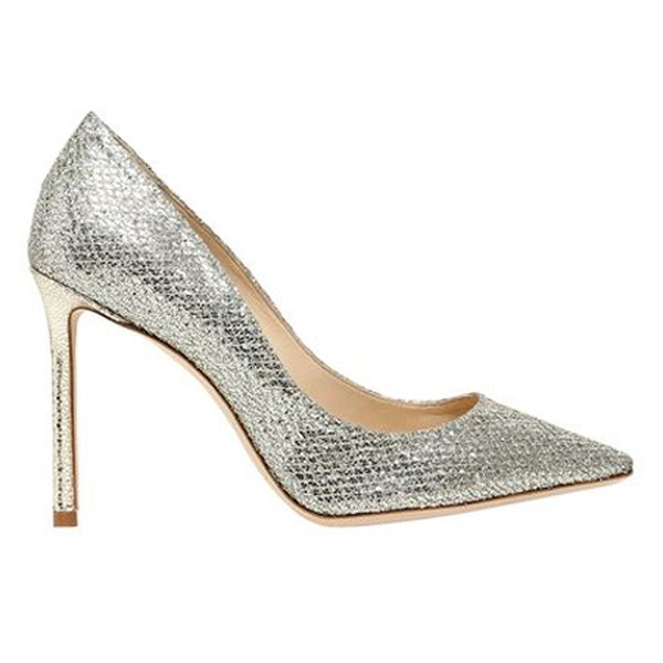 Romy Glitter & Net Lace Pumps from Jimmy Choo