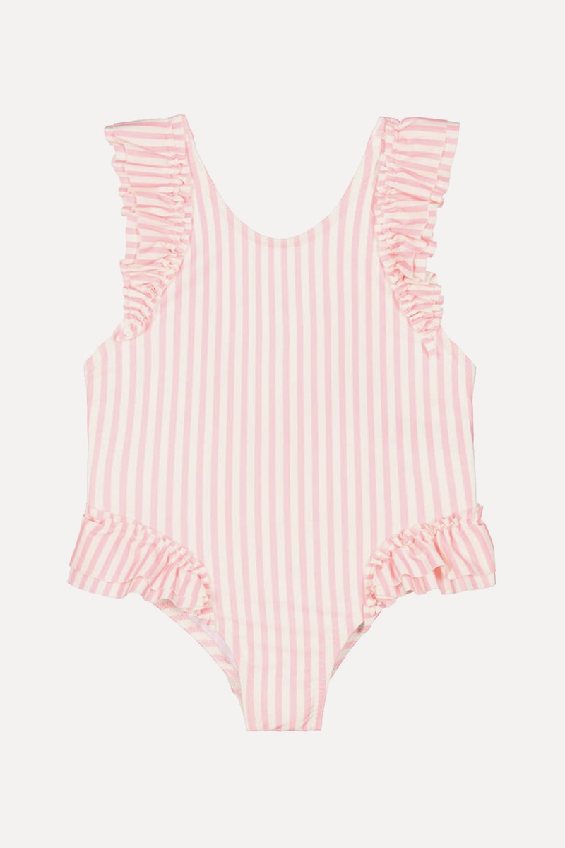 Stripe Ruffle Swimsuit from Angel's Face