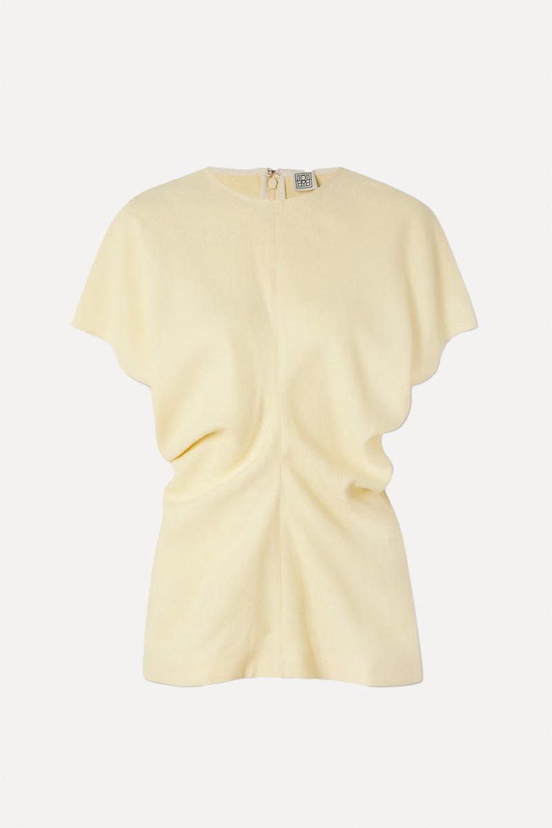 Gathered Woven Top from TOTEME