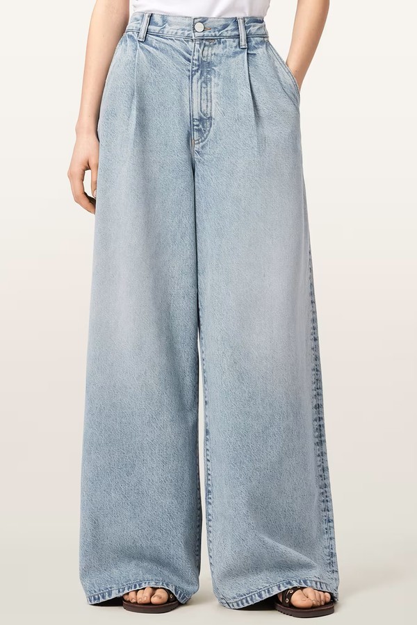 Haze Wide Leg Pleated Jeans 