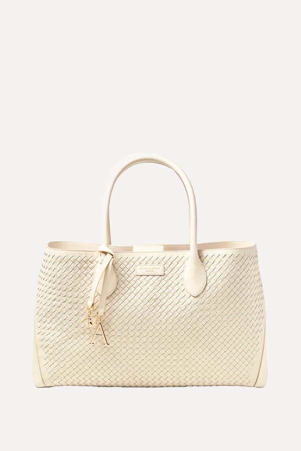 London Woven Leather Tote