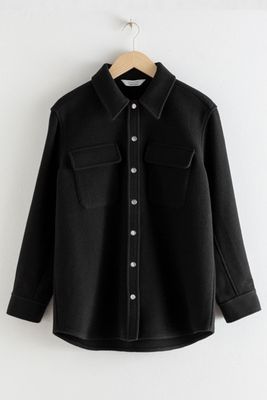 Oversized Wool-Blend Workwear Shirt from & Other Stories