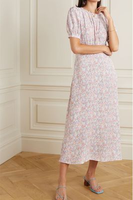 Beline Floral-Print Crepe Midi Dres from Faithful The Brand