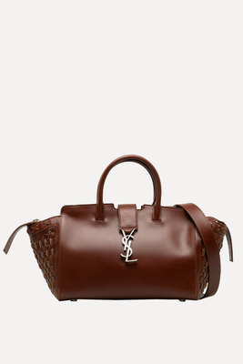 Burgundy Baby Downtown Cabas Bag from Saint Laurent