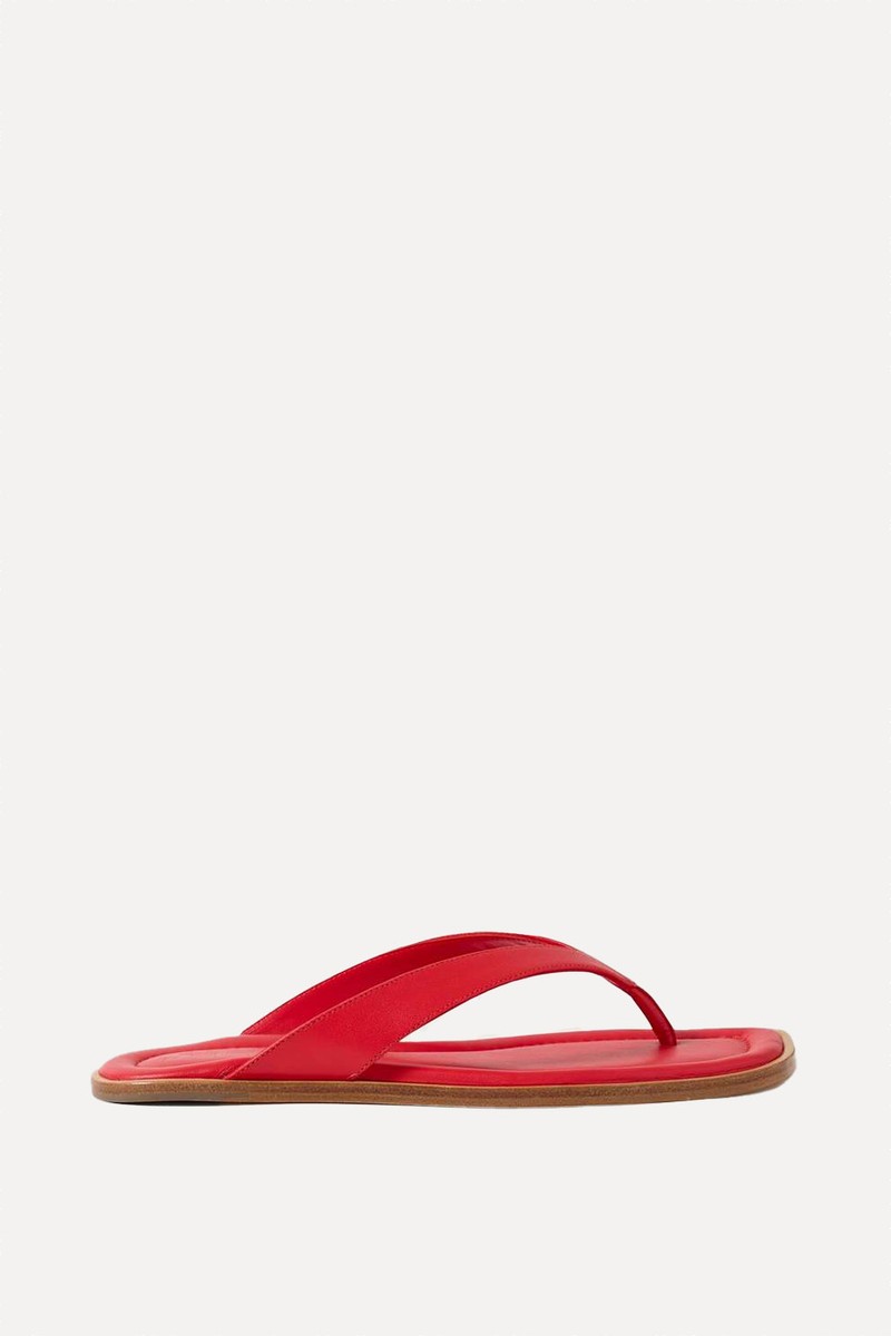 Dante Leather Thong Sandals from Staud