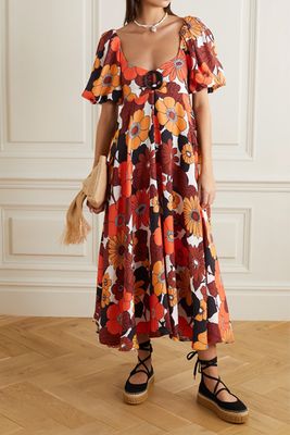 Mor Floral-Print Woven Midi Dress from Dodo Bar Or
