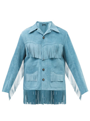 Appalachian Fringed Suede Jacket from Bode