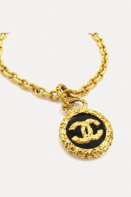 Mark Vintage Gold x Black Metal Material from Chanel