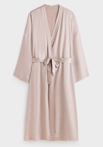 100% Silk Long Dressing Gown from Oysho