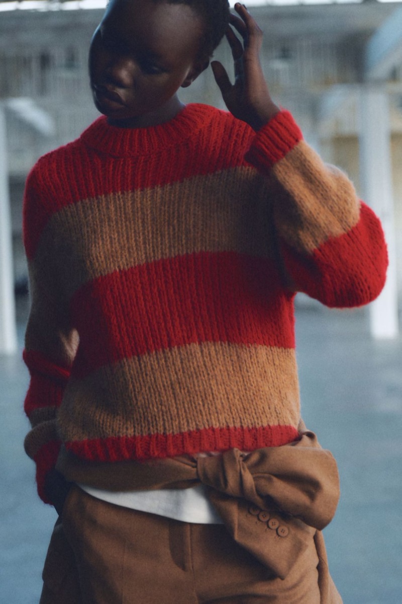 Chunky-Knit Striped Sweater from Mango