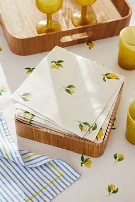 Lemon Paper Napkins (Pack Of 20) from Zara Home