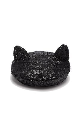Billy Cat-Ears Sequinned Beret from Maison Michel