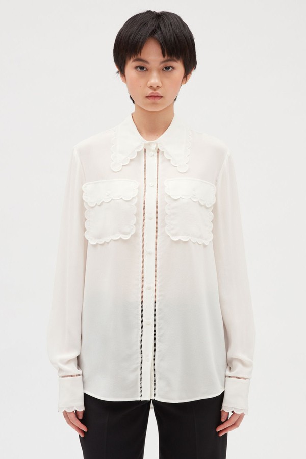 Ecru Silk Shirt from Claudie Pierlot