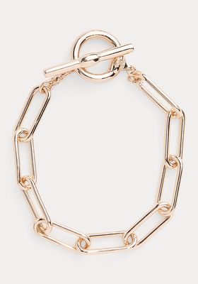 Gold-Tone Chain Flex Bracelet