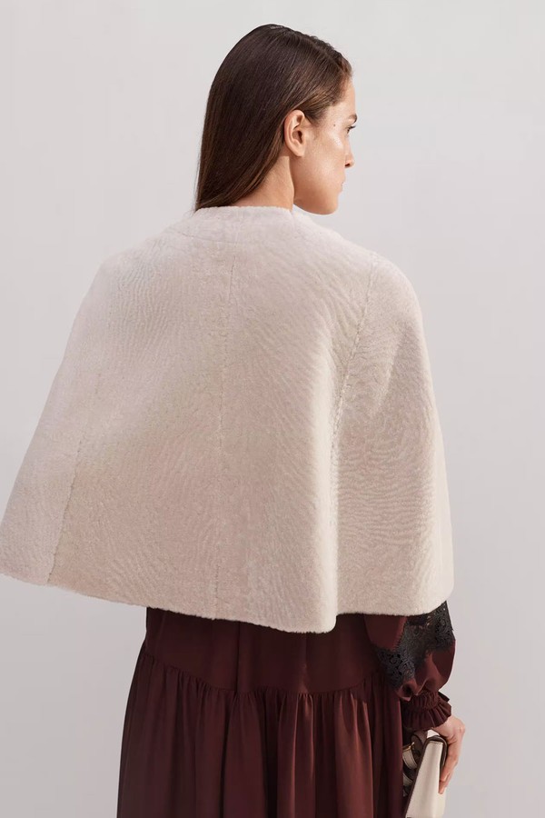 Luxe Shearling Cape from ME+EM