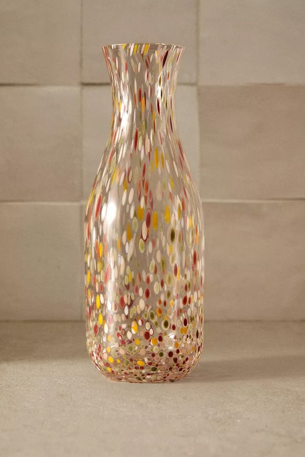 Speckled Blown Glass Bottle