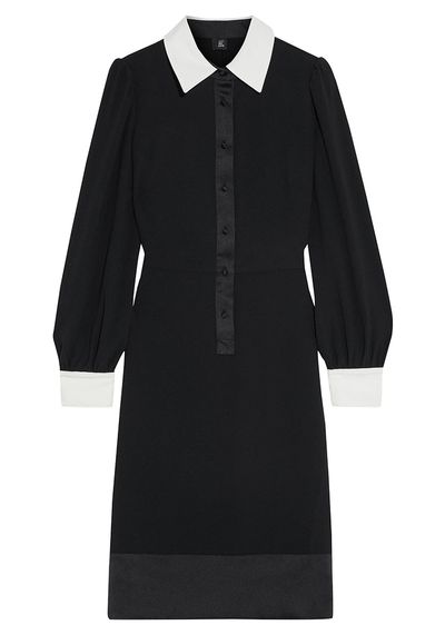The Catherine Satin-Paneled Crepe Dress from Laura Bailey X Iris & Ink