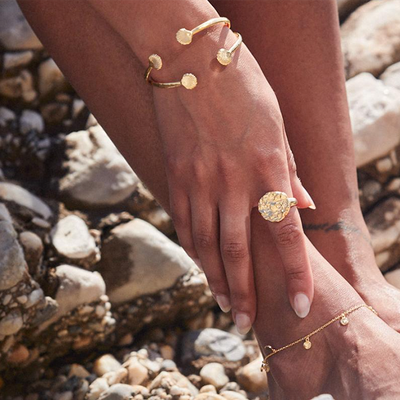 Isla Shell Charm Anklet 18Ct Gold Plate from Daisy Jewellery