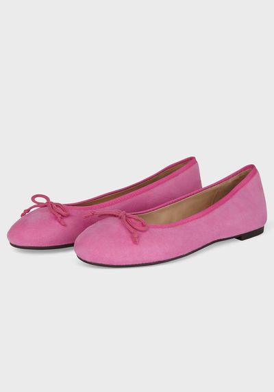 Leather Bow Flat Ballet Pumps from Hobbs