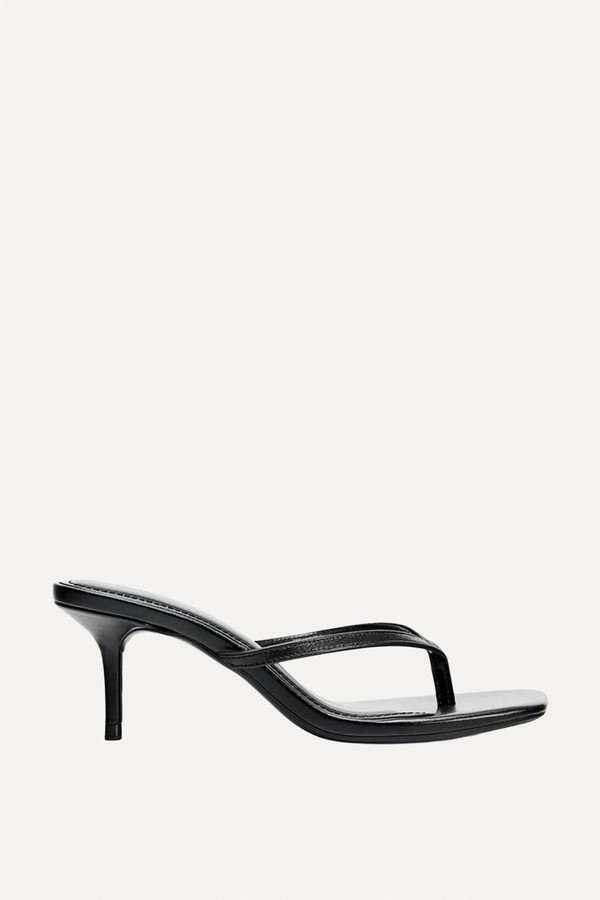 Leather Strappy Heel Sandals from Zara