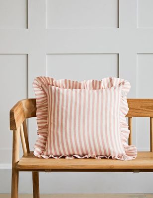 Stripe Ruffle Cushion from Amuse La Bouche 