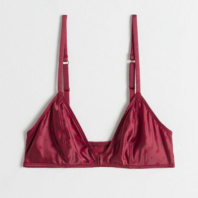 Jacquard Satin Bralette