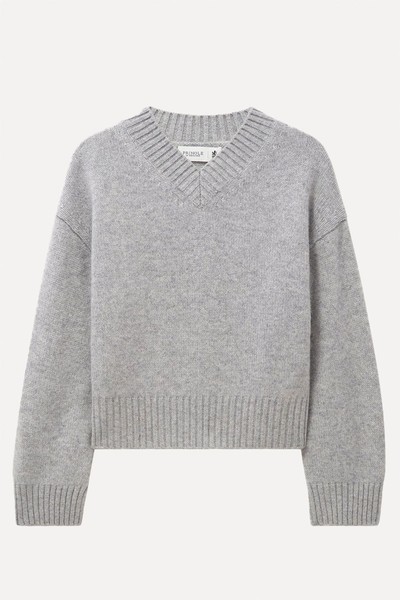 V Neck Chunky Jumper 