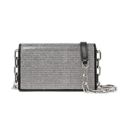 Attica Crystal-Embellished Leather Shoulder Bag from Alexander Wang 