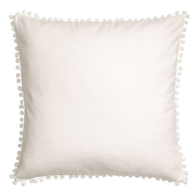 Pompom Trimmed Cushion Cover