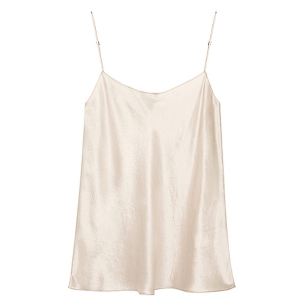 Ivory Hammered Satin Top from Vince