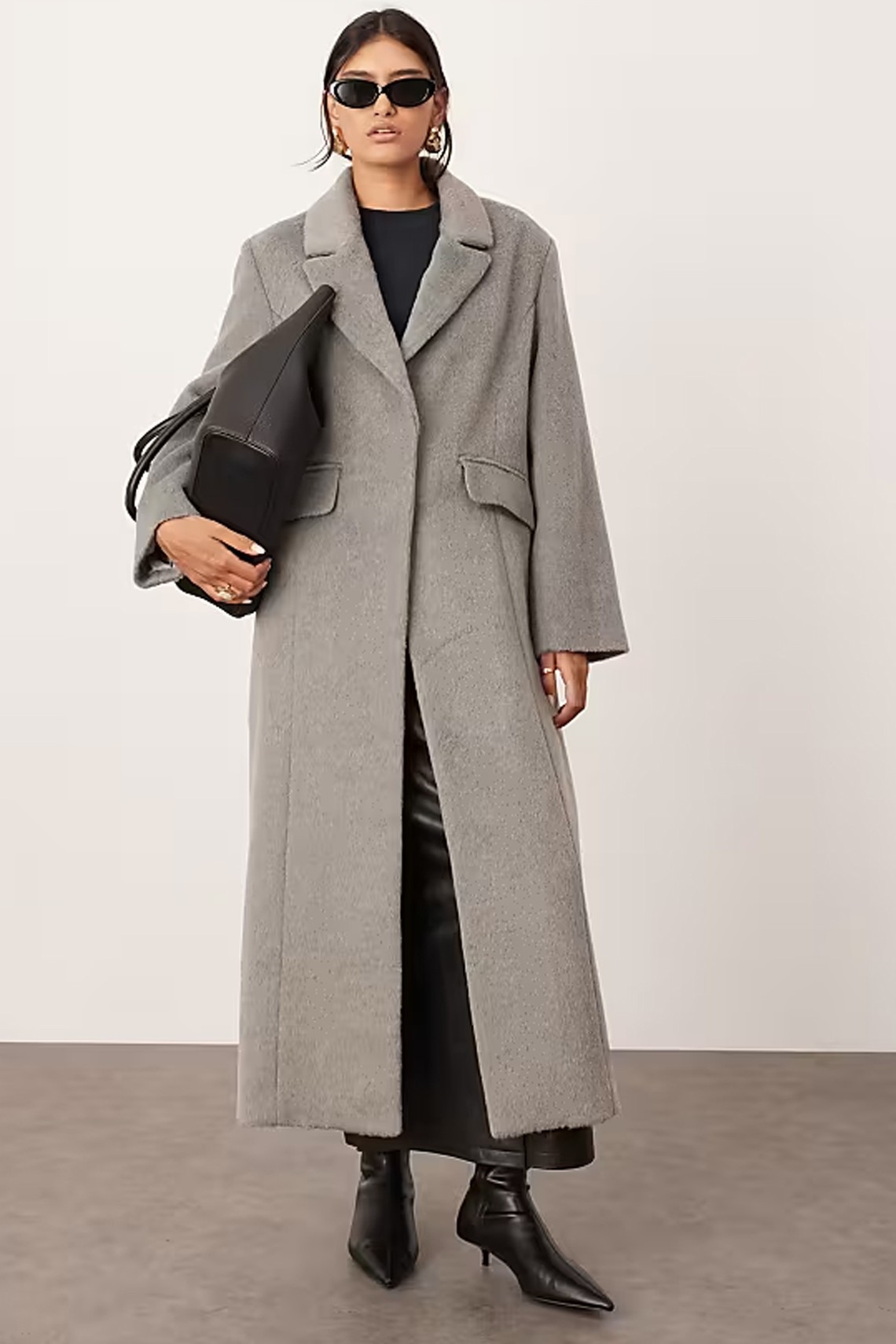 Wool Mix Tailored Clean Oversized Maxi Coat from Asos Edition