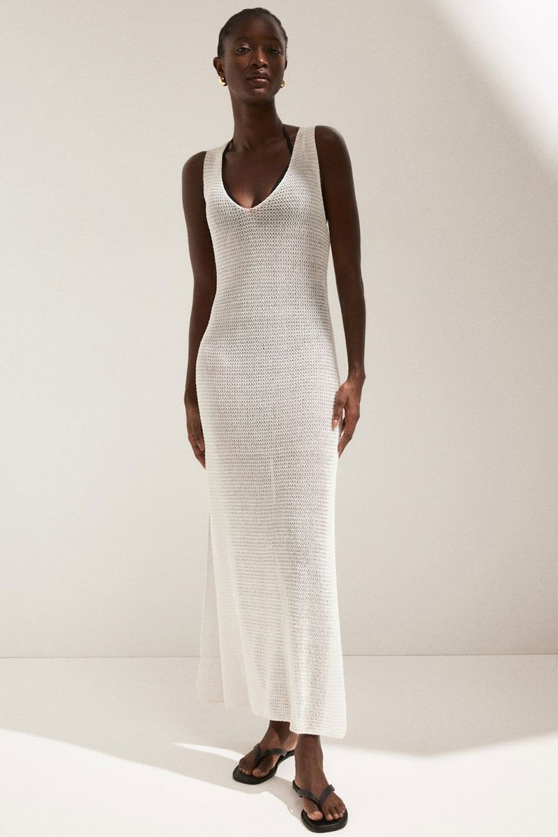 Loose-Knit Beach Dress