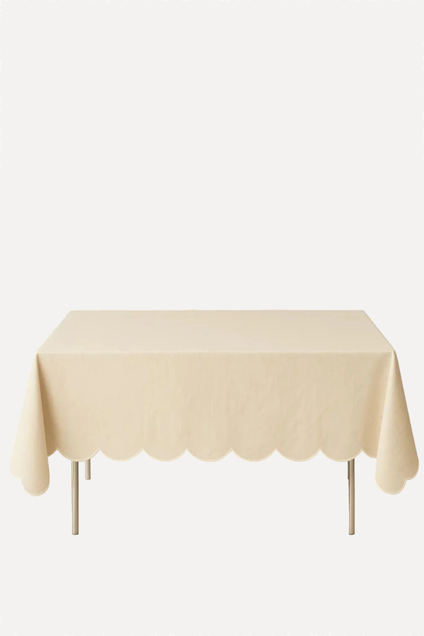 Scalloped Linen Tablecloth  from Tomète 