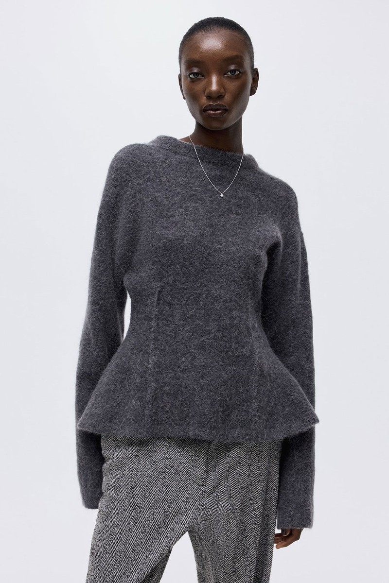 Alpaca-Blend Peplum Jumper from H&M