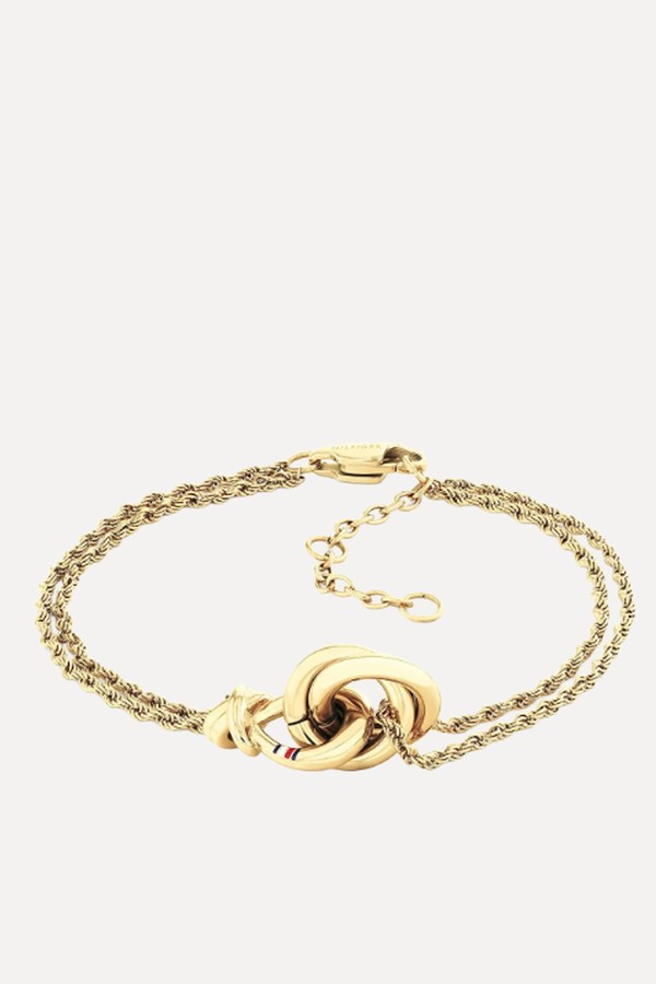 Gold-Plated Nautical Knot Bracelet 