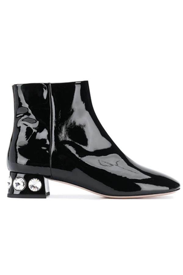 Crystal-Embellished Ankle Boots from Miu Miu