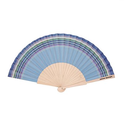 Blue Cotton And Wood Fan from Brazilian Bikini Shop