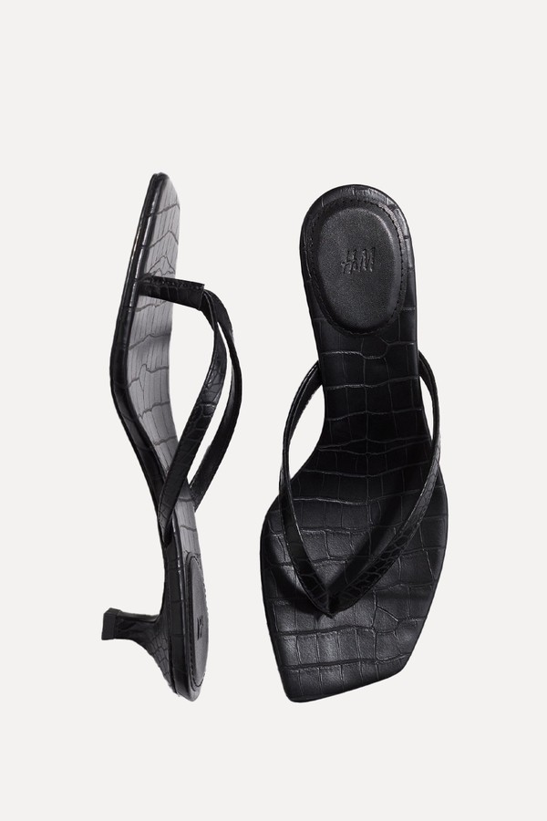 Kitten-Heeled Sandals