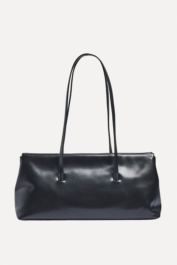 Squared Leather Tote Bag