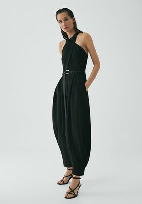 Limited Edition Black Jumpsuit with Criss Cross Straps, £169