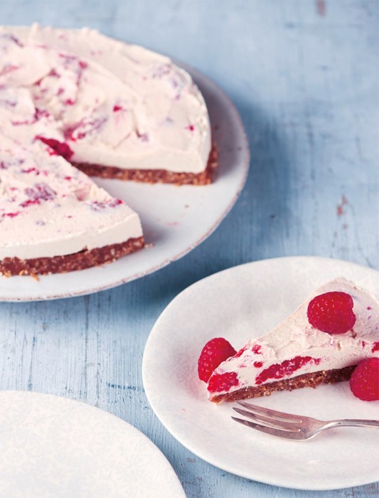 Raw Lemon, Lime & Raspberry Cheesecake
