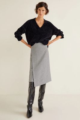 Houndstooth Skirt from Mango