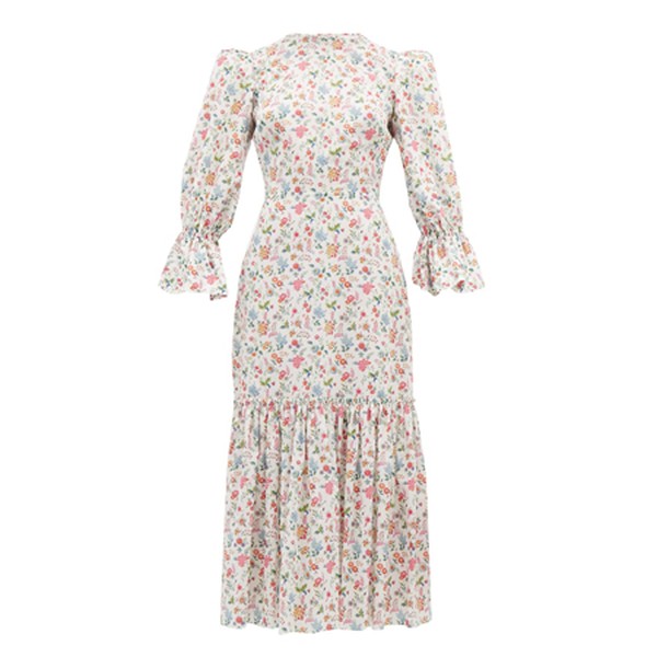 Floral Song Bird Printed Cotton Dress from The Vampire's Wife
