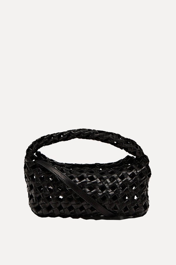 Mini Woven Nappa Leather Crossbody Bag from Massimo Dutti