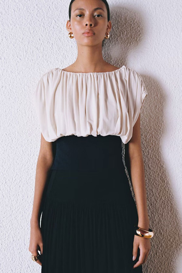 Combined Draped Top from Mango