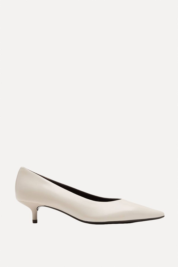 Kitten Heel Pointed Court Shoes