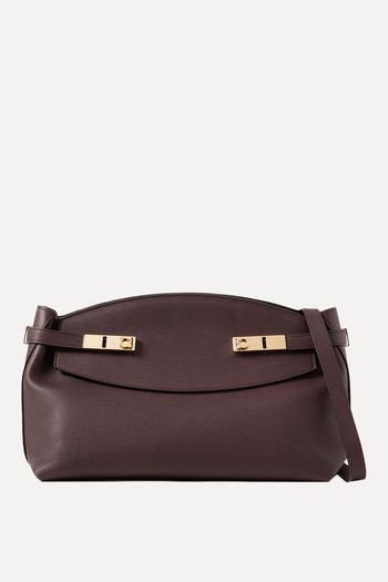 Hug Large Embellished Leather Shoulder Bag from Ferragamo