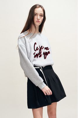 Trudie Slogan Cotton-Blend Sweatshirt from Claudie Pierlot